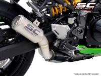 Picture of CR-T titanium exhaust, with stoneguard grid (WITHOUT carbon heat protection)