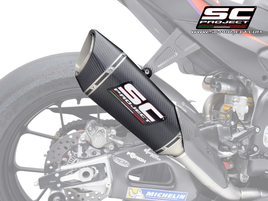 Picture of SC1-R carbon exhaust (250 mm), specific for SC-Project 4-2-1 full exhaust system